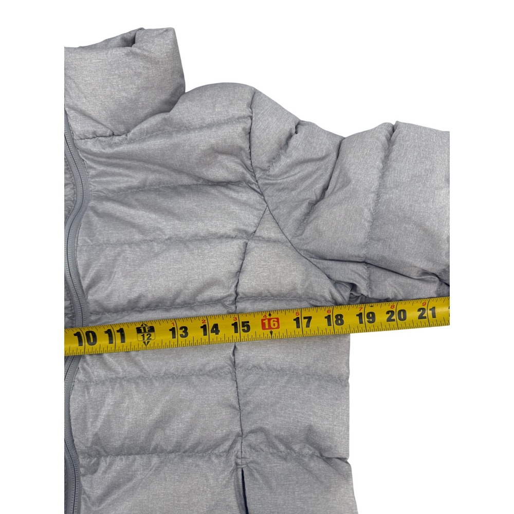 Eddie Bauer EB650 Down Puffer Jacket Women's PM Petite Medium Silver Lightweight - Picture 4 of 8